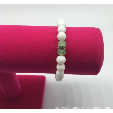 Glass Pearl Beads Diamond Bracelet (XBL13554)